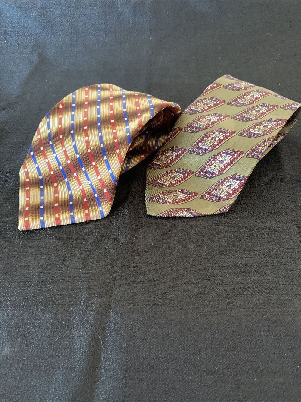 (2) Robert Talbott Best Of Class Red/Blue/Brown-Green/Gold/Red